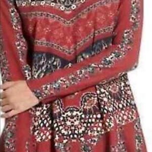 💎FREE PEOPLE SMOOTH TALKER BOHO OPEN BACK TUNIC SIZE S 💎